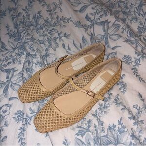 Dolce Vita Woven Tan Mary Jane Flats